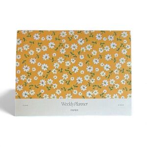 Papier Yellow Floral Weekly Desk Planner